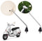 Universal Motorrad Rückspiegel Spiegel M10 für H0NDA CBR500R, CB125R, 701 Enduro Chrome 1 Paar (Milchig)