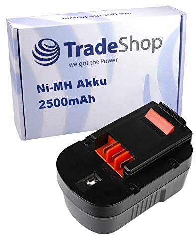 Batterie Ni-MH haute performance remplace 499936-34, 499936-35, A14, A144, A144EX, A14E H1, A14F pour outils Black&Decker avec batterie 14,4 V / 2500 mAh
