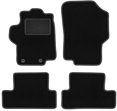 Wielganizator Automatte – Passend für Peugeot 1007 Minivan 2004-2009 – Velours – Autozubehör - Auto Fußmatten – Fußmatte Auto – 4-teilig - schwarz