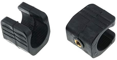 E-outstanding Taschenlampen-Halterung, U-förmige Halterung, Klemme für Stativ, Einbeinstativ, Fahrrad-Taschenlampe, Griff, für Outdoor-Reisen, Schwarz, 2 Stück