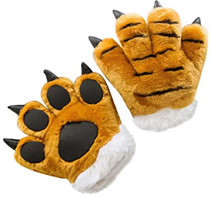 Tomaibaby Tier Pfote Handschuhe Simulation Cartoon Tier Palm Klaue Mitts Spielzeug Bär Tiger Monster Kostüm Zubehör für Frauen Und Männer