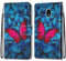 Mo-Somnus Kompatibel mit Samsung Galaxy J7 2017 / J730 Hülle, Leder Handyhülle mit Kartenfach Geld Slot Ständer PU Ledertasche Wallet Flip Brieftasche Magnetische Schutzhülle Case Etui (Schmetterling)