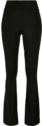 Urban Classics Damen Ladies Recycled High Waist Flared Leggings Black, 4XL