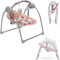lionelo Ruben Sdraietta dondolo per neonato da 0 fino a 9kg, Elettronico dondolo e Altalena per bambini con 5 Velocità d’oscillazione e con Timer, 12 Melodie Integrate, Cinture 5-punti, Cuscino, Rosa