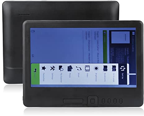 E Book Reader, 7 Zoll TFT LCD E Reader mit 16:9 Farbbildschirm, Unterstützt EPUB, PDF, TXT, FB2, PDB und Andere Dateiformate, mit Schutzhülle(4GB)