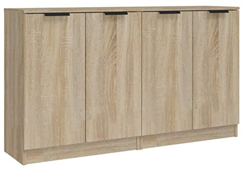 vidaXL 2× Buffets Armoires Latérales de Salle de Séjour Armoires de Rangemant Meubles de Rangement Chêne Sonoma 60x30x70 cm Bois d'Ingénierie