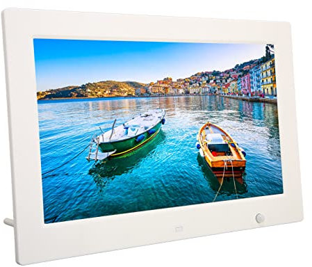 Digitaler Bilderrahmen, Digitaler 13 Zoll Fotorahmen LED HD Display, Elektronisches Fotoalbum Unterstützt Video/Audio/Bild, Gemeinsame Nutzung von Fotos oder Videos über SD/MMC oder USB Treiber