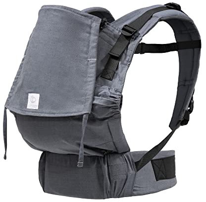 Stokke Limas Babytrage Flex, Slate Melange - Modell 2023 (OCS) - Full-Buckle Babytrage - Ergonomisch und anpassbar - Drei Tragepositionen - Ab 1 Monat/4 kg bis 20 kg