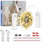 WOBANE Bande LED double capteur de mouvement 5 mètres, bandes lumineuses LED, batterie rechargeable, lumière de nuit, autocollante, pour escaliers, garde-robe, lit, couloir, blanc froid, 6000 K