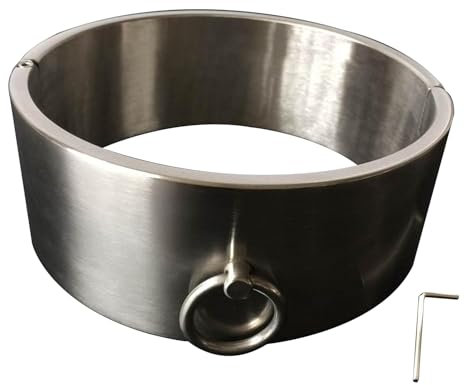 6cm Hoch Halsbänder Super Schwere Edelstahl Halsfessel Metall Hals Kragen Abschließbar Sex Halsreif Halsband SM Bondage Set Fesseln Sklave O Ring BDSM Sexspielzeuge für Männer Frauen