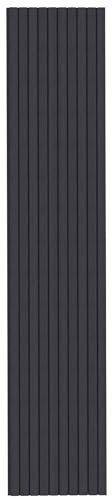 Tuda Grass Direct Luxury Acoustic Wall Series 2 Wide Slatted 3D Wood Veneer Panels - 240cm x 60cm - Black