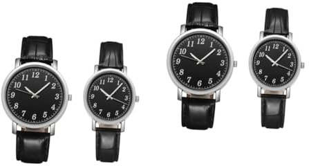 SAFIGLE 4stücke Leder Armbanduhr Für Mode Uhr Langlebige Freizeituhren Für Männer Und Frauen Stilvolles Design Für Valentinstag Und Besondere Anlässe