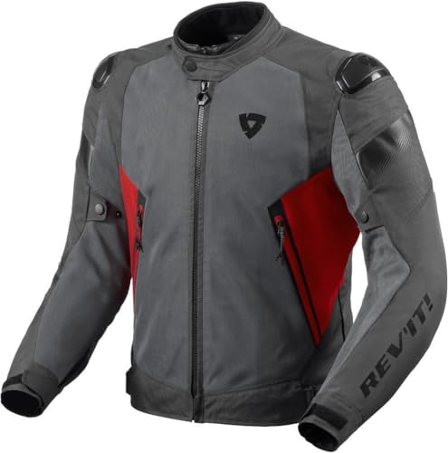 Revit Control Air H2O wasserdichte Motorrad Textiljacke, grau/rot, L