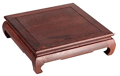 ENGENDER Bonsai Pedestal Retro Wooden Square Vase Base Practical Teapot Bonsai Bonsai Potted Stone Display Stand Home Office Decoration Vase Display (Size : C)
