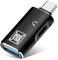 Seminer Adattatore USB C OTG, Adattatore Audio per Cuffie da Tipo C a Tipo C e Splitter USB 3.0 Compatibile con iPhone 15 Pro Max, MacBook, Samsung Galaxy S22/S23 (Nero)