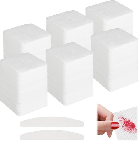 Lot de 900 Cotons en Cellulose pour Ongles en Gel - Rouleau à Zèlettes avec 2 Limes (100/180) - Lingettes Non Pelucheuses pour Nettoyage - 3 Paquets
