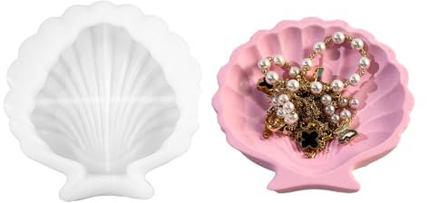 Teksome Moule de coquille de mer en silicone, moule en silicone de plateau de coquille | Moule de cuisson antiadhésif à dégagement facile | Plateau à glaçons en coquille pour anniversaire, noël,