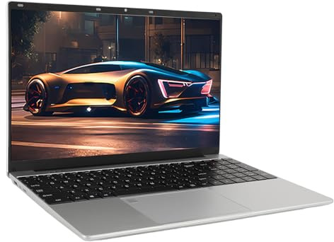 Laptop da 15,6 Pollici, Computer Portatile N6000 da 12 GB per 11, Batteria da 4400 MAh, Laptop da Gioco, Webcam da 2 MP, con Sblocco con Impronta Digitale (Spina europea