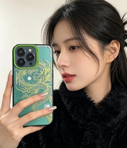 PAIXIKYZ Hülle Kompatibel mit iPhone 16 Pro | Dragon Pattern PC Handyhülle
