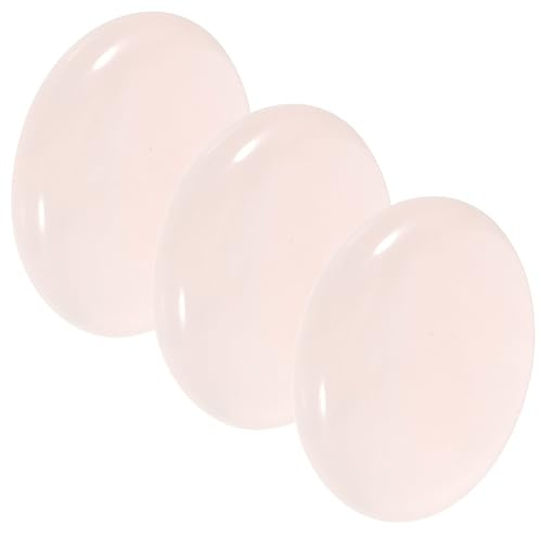 Runde Wimpernpads aus Jade für Wimpernverlängerungen | Rosa, 2,4cm Durchmesser, 3 Stück, für Salon und Private Anwendung