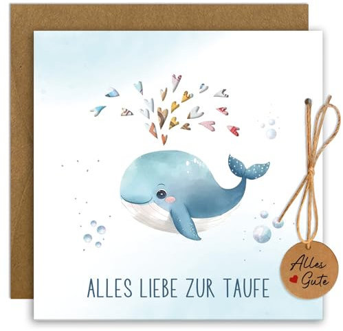 Happirra Geldgeschenke Verpackung Taufe Geschenk Junge, Taufkarte Junge Geldgeschenk Taufe mit Umschlägen, Taufgeschenke Jungen Patenkind Glückwunschkarten zur Taufe, Geschenk Taufe Junge