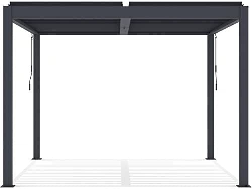 Hábitat y Jardín Pergola bioclimática de aluminio Windsor - 3 x 3 m - Antracita