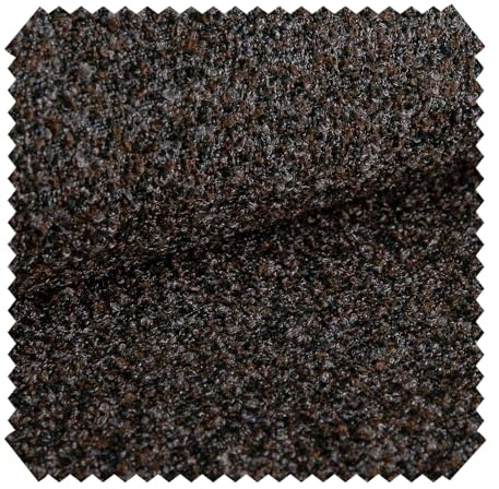 novely® TROY Premium Bouclé-Polsterstoff | Hochwertiger Möbelstoff (500 g/m² Bezugsstoff Stoff Weich & Pflegeleicht | Meterware | 1lfm Farbe: 50 Braun-Schwarz