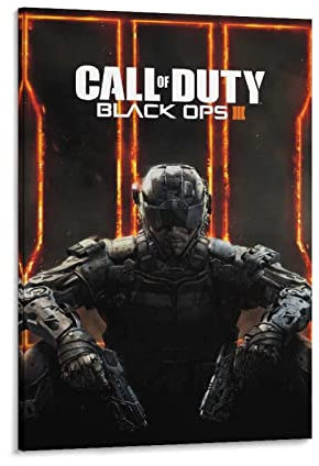 BBSYDH Leinwand Wandkunst Malerei 40 * 60cm Senza Cornice Call of Duty Poster D'art Sur Toile Black Ops 3 Décoration Wall Art Soggiorno Poster Camera da letto Pittura