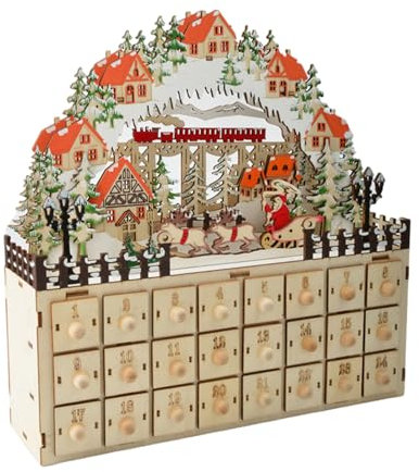 Weihnachts-Countdowns, Holzschrank, dekorativ, 24 Tage, Adventskalender, für Festivals, Jahreszeiten, Countdowns