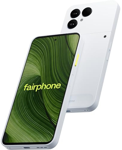 FAIRPHONE Gen.6, Modular Android Smartphone, 8GB/256GB, 50MP AI Camera, AI Photo Edit, Google Gemini, Snapdragon 7s Gen 3, 120Hz OLED, Dual SIM, Replaceable Battery, Cloud White