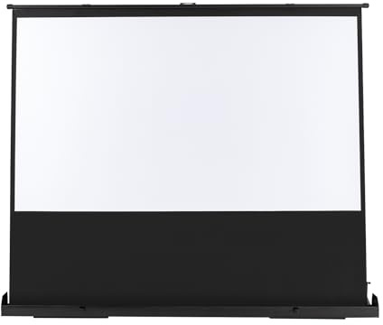 Pantalla de Proyección Portátil de 80 Pulgadas, Pantalla de Proyector 16:9 | Pantalla Proyector Portatil con Patas Giratorias, 160° Ángulo de Visión, Altura Ajustable, para Salas de Reuniones