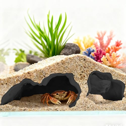 Forgaemax Aquarium Höhle für Fische - ABS-Kunststoff Versteck, Dekoration für Welse, Garnelen, Süßwasserfische mit Mehrkammern & Eingängenl