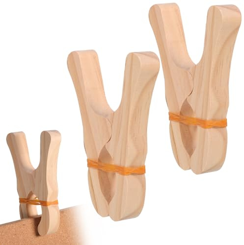 Garneck Lot de 3 Pinces à Linge Robustes en Bois pour La Construction de Cabanes, Idéales pour Les Enfants. Accessoires de Jeu Montessori pour L'intérieur Et L'extérieur, Parfaits pour Fixer