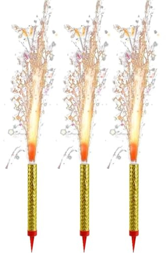 Set 3 pezzi Decorazione Torta Topper Candeline (Oro)