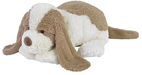 Happy Horse Kuscheltier Hund David 70 cm - Große Plüschfigur weiß braun.