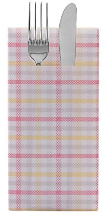 Sovie Home Linclass® Airlaid Besteckservietten Emil | Rosa | Ideal für Frühlingsfeste | 1/8 Falz | 40x40cm | 12 Stück