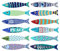 Art Deco Home Iman Nevera x12 Peces 13 cm, Hechos de Ceramica, Imanes Frigorifico magneticos Originales, Decoracion Cocina, Multicolor