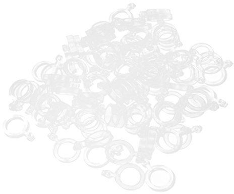 100 Stück Elastische Köderbänder, Clear Pellet Bait Bands, Pellet-Bänder Angeln Zubehör, Elastisch Gummiring Köderbänder for Karpfen, Friedfischangeln, Terminal Tackle, Haar-Rigs, Haken, klar M