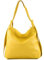 modamoda de T192 Damen Leder Rucksack Schultertasche 2in1 handmade in Italy, Farbe:Sonnengelb