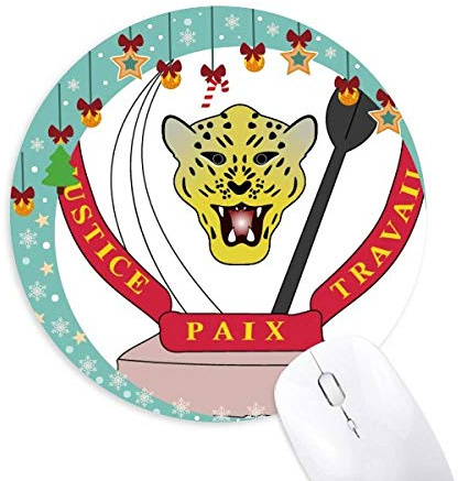 Congo National Emblem Country Mouse Pad Jingling Bell Rund Gummi Mat