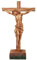 Ebros Große 38.7 cm hohe Jesus Christus mit Dornenkrone gekreuzt auf dem Kreuz, Schreibtisch-Statue, Kruzifix, Kreuz, Skulptur in künstlicher Eiche, Holzoptik, Kunstharz, christlich, Heimdekoration