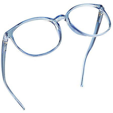 LifeArt Blue Light Blocking Brille, Anti Eyestrain, Computer Lesebrille, TV Brille für Frauen Männer(Hellblau,0.25 Vergrößerung)