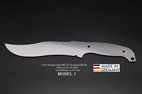Turmfalke Sägen&Messer Model-1 327mm Poliert/Messerbau Rohling Messerstahl Messerklinge Klingenrohling Jagdmesser