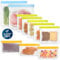 10 Stück spülmaschinenfeste, wiederverwendbare Lebensmittel-Aufbewahrungsbeutel (5 wiederverwendbare Sandwich-Taschen, 3 wiederverwendbare Snack-Tüten, auslaufsicher, silikonfreie Plastiktüten.