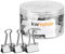 kwmobile 50x Foldback Klammern Set - 50x 25mm - Vielzweckklammer Büro Dokumenten Clips - Metall Maul Klammer Klemmen in Silber