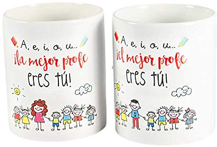 CALLE DEL REGALO Taza ‘¡El mejor profe eres tú!’ personalizada con nombre o texto