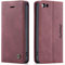 mvced Cover Compatibile con iPhone 5/5S,Flip Custodia Caso Libro Pelle PU e TPU Silicone Antiurto,Wine Red