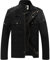 WenVen Homme Bomber Militaire Classique Veste d'Extérieur Veste Légère Casual Blouson en Coton Manteau Zippé Coupe-Vent Veste Multipoches Elégante Noir 3XL