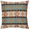 pillowerus Kilim Kissenbezüge Türkis und Creme – 45,7 x 45,7 cm dekorative Kissen, Boho-Raumdekoration für Couch, Bohemian-Quadratischer Fall für Bauernhaus, Fenstersitz, Azteken, Terrasse