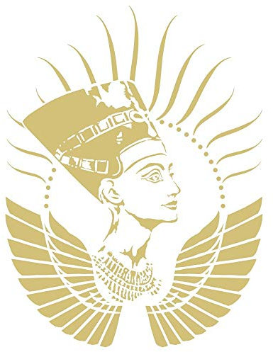 Ideen mit Herz Metallic Bügeltransfer | glänzend | DIN A4 | Textilien wie T-Shirts & Taschen mit Bügelmotiven verzieren | Bilder schnell & einfach aufbügeln | DIY Textildesign (Nofretete | gold)